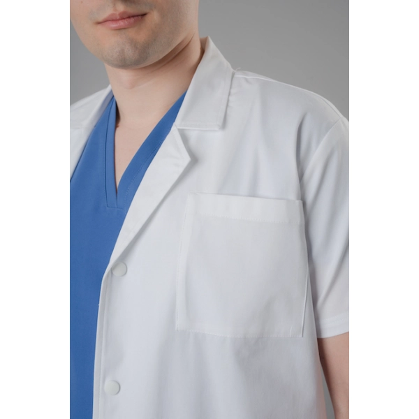 Halat de laborator alb bărbați Kindi