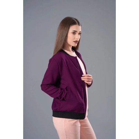 Jachetă Bomber magenta medicală de damă