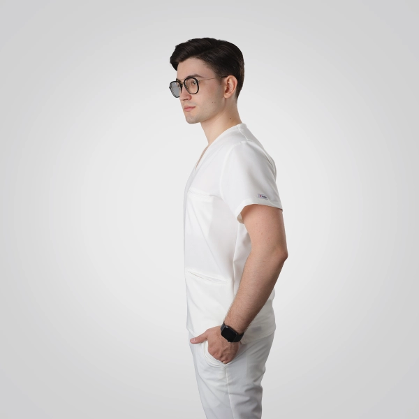 Bluză medicală albă bărbați Osler