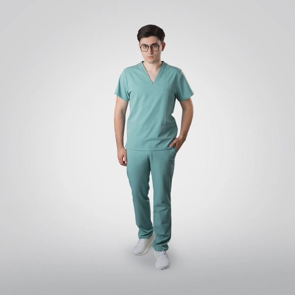 Costum medical verde bărbați Osler