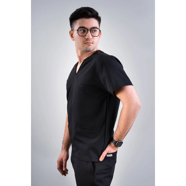 Bluză medicală neagră bărbați Osler