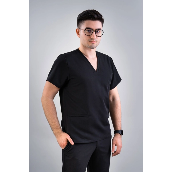 Bluză medicală neagră bărbați Osler