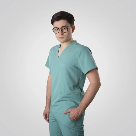 Bluză medicală verde bărbați Osler