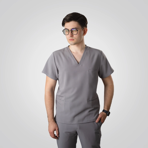 Bluză medicală gri bărbați Osler