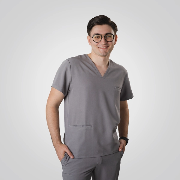 Bluză medicală gri bărbați Osler