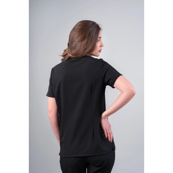 Bluză medicală neagră de damă Okami