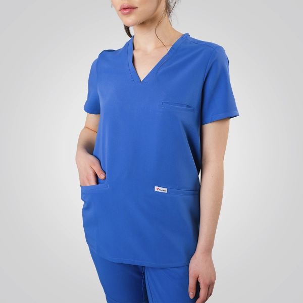 Bluză medicală albastră de damă Okami