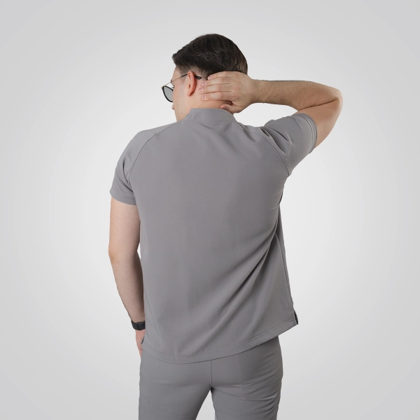 Bluză medicală gri bărbați Hunter