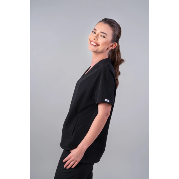 Bluză medicală neagră de damă Jex-Blake