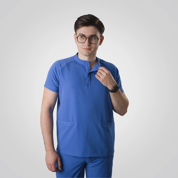 Bluză medicală albastră bărbați Harvey