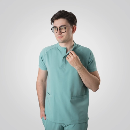 Bluză medicală verde bărbați Harvey