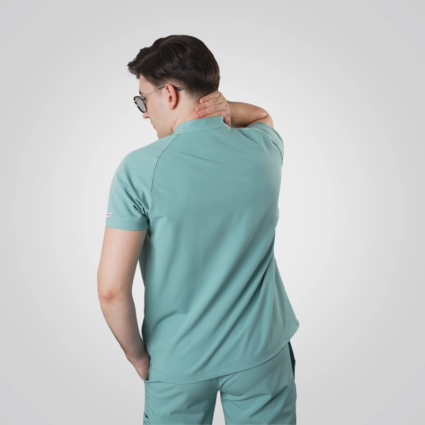 Bluză medicală verde bărbați Harvey