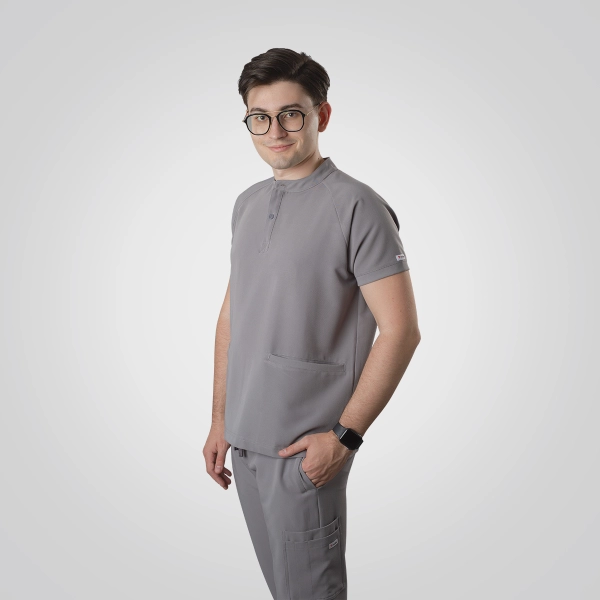 Bluză medicală gri bărbați Harvey