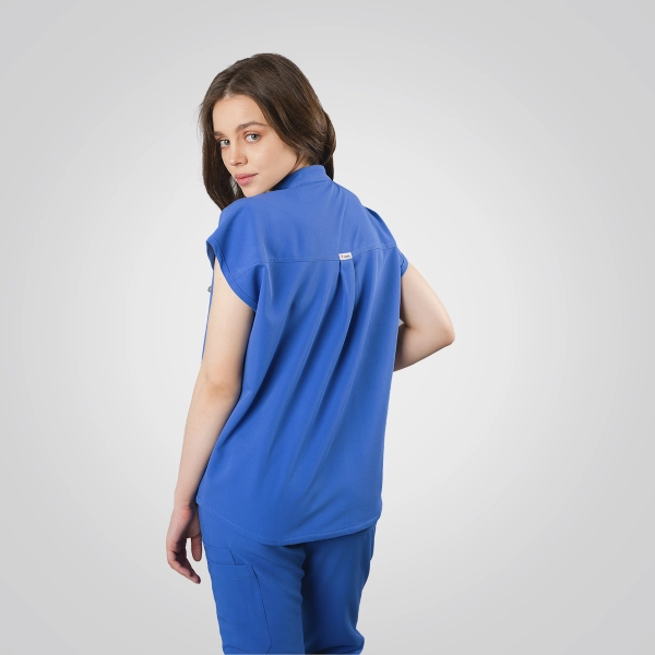 Bluză medicală albastră de damă Chieu