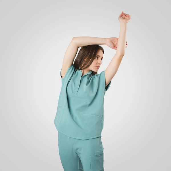 Bluză medicală verde de damă Chieu