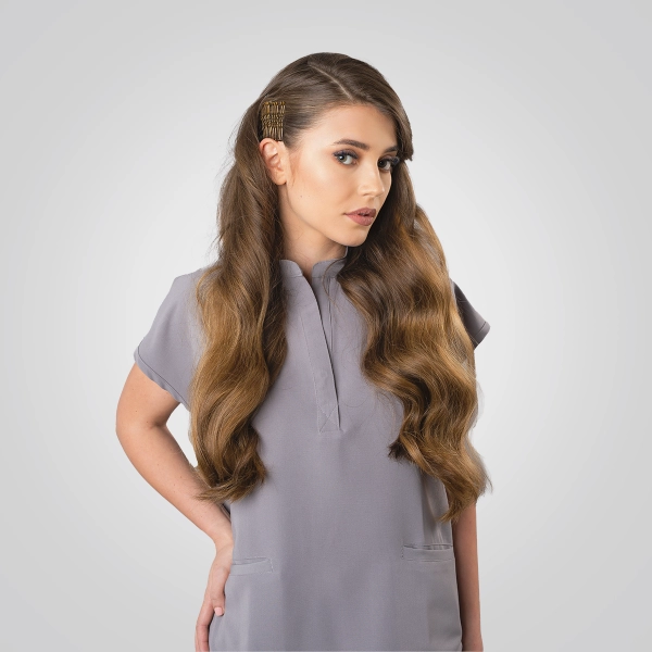 Bluză medicală gri de damă Chieu