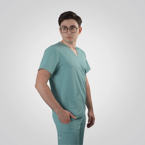 Bluză medicală verde bărbați Aranzi