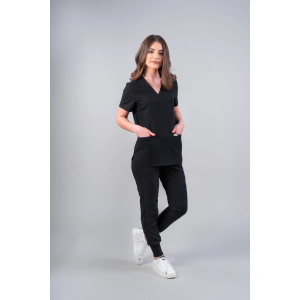 Costum medical negru de damă Okami