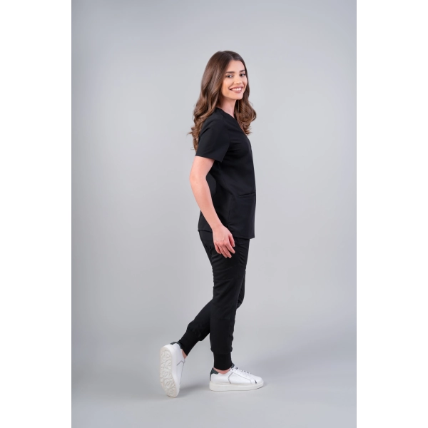 Costum medical negru de damă Okami