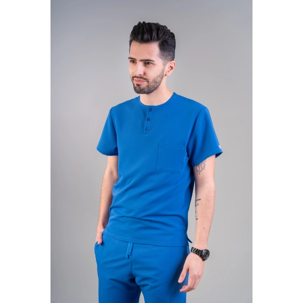 Bluză medicală albastră bărbați Hooke