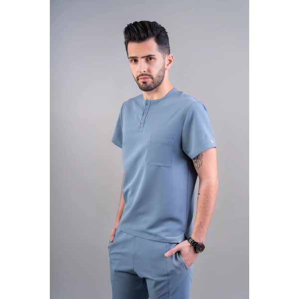 Bluză medicală bleu bărbați Hooke