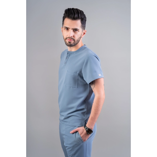 Bluză medicală bleu bărbați Hooke