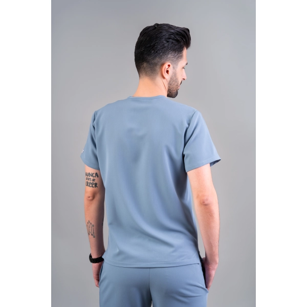 Bluză medicală bleu bărbați Hooke