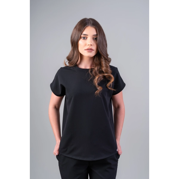 Bluză medicală neagră de damă Crumpler