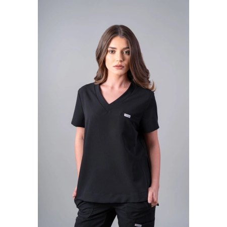 Bluză medicală neagră de damă Cutzarida