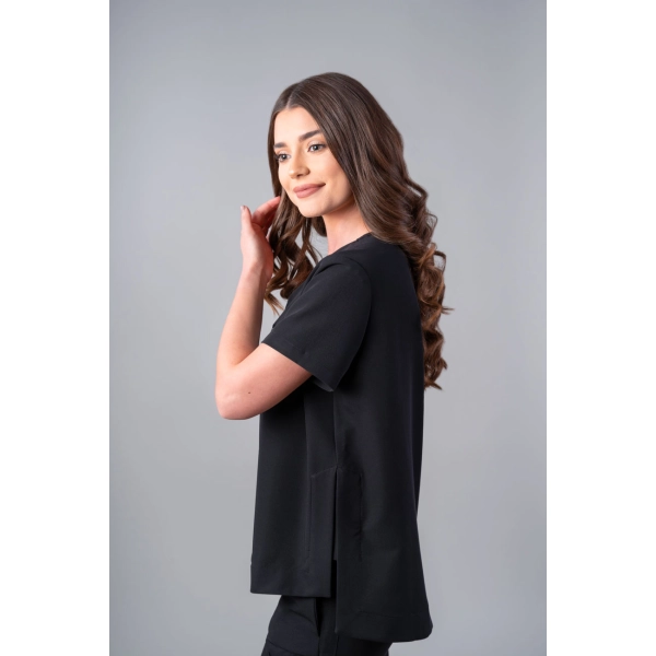 Bluză medicală neagră de damă Cutzarida