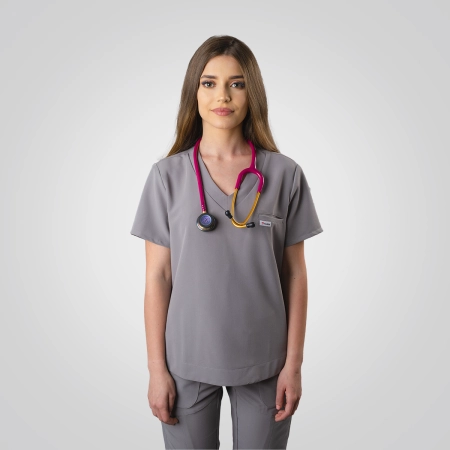 Bluză medicală gri de damă Cutzarida