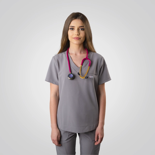 Bluză medicală gri de damă Cutzarida