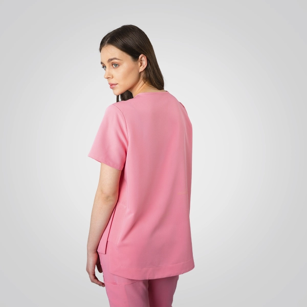 Bluză medicală roz de damă Cutzarida