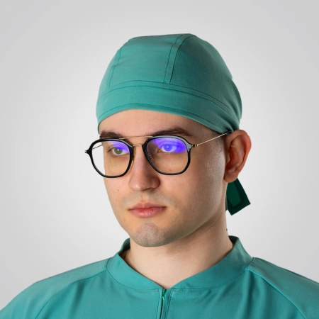 Bonetă medicală verde unisex