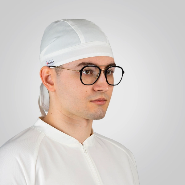 Bonetă medicală albă unisex