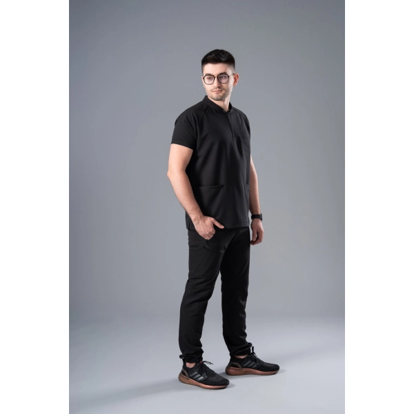 Costum medical negru bărbați Hunter