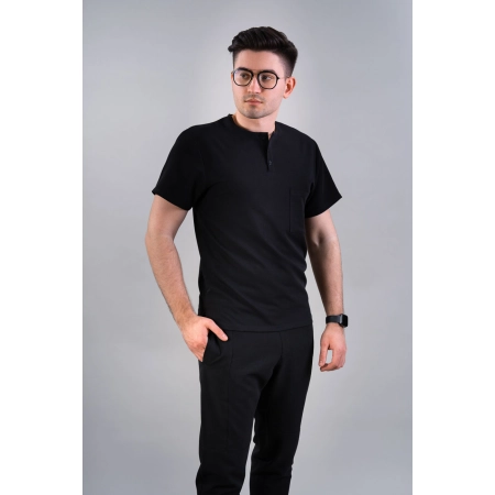 Costum medical negru bărbați Hooke