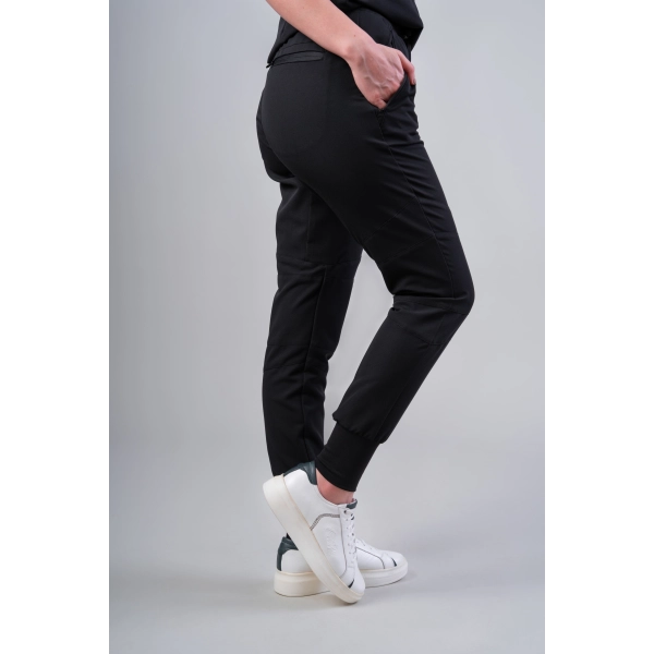 Pantaloni medicali negri de damă Okami