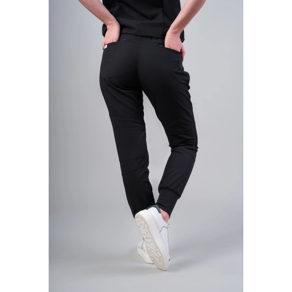 Pantaloni medicali negri de damă Okami