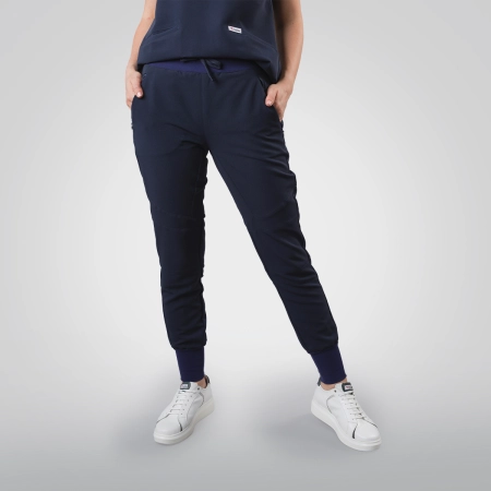 Pantaloni medicali bleumarin de damă Okami