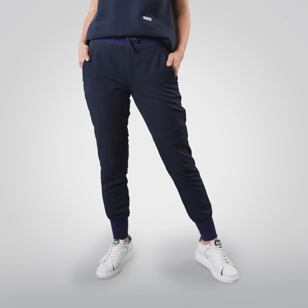 Pantaloni medicali bleumarin de damă Okami