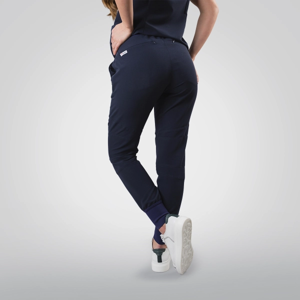 Pantaloni medicali bleumarin de damă Okami