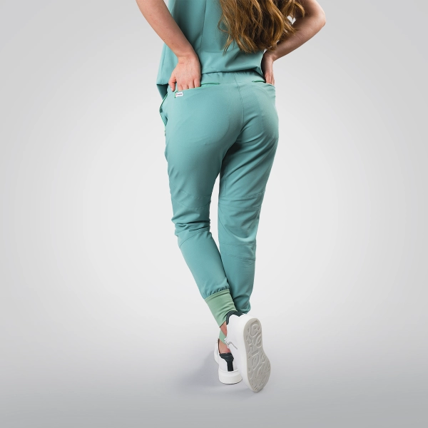 Pantaloni medicali verzi de damă Okami