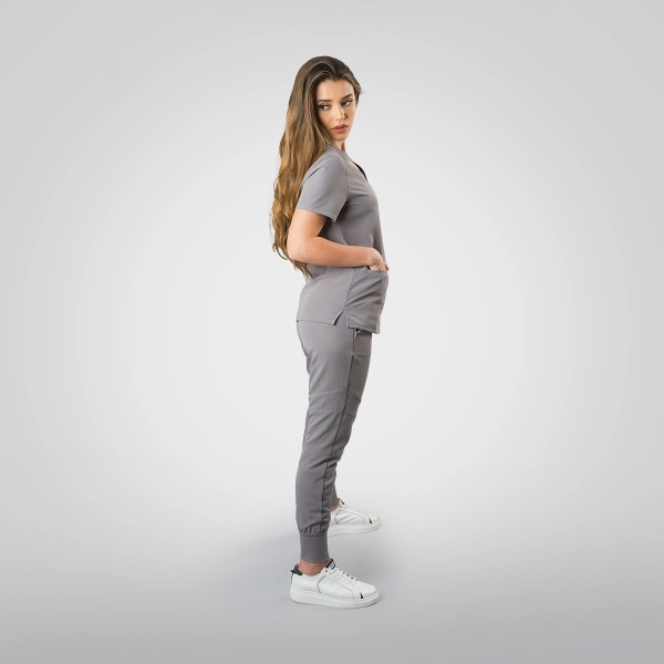 Costum medical gri de damă Okami