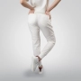 Pantaloni medicali albi de damă Okami thumbnail