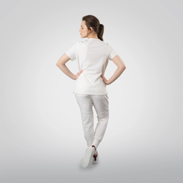 Costum medical alb de damă Okami