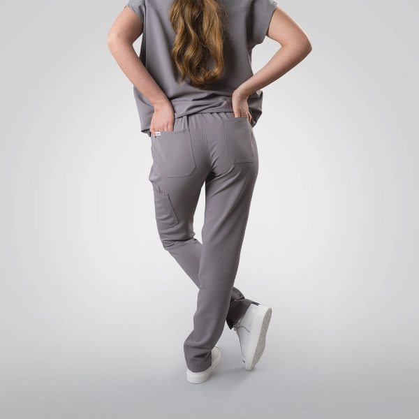 Pantaloni medicali gri de damă Chieu