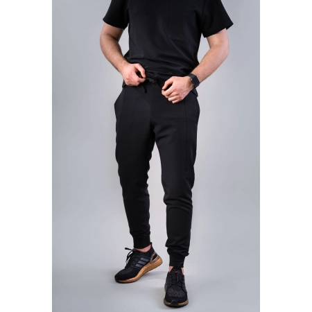 Pantaloni medicali negri bărbați Hooke