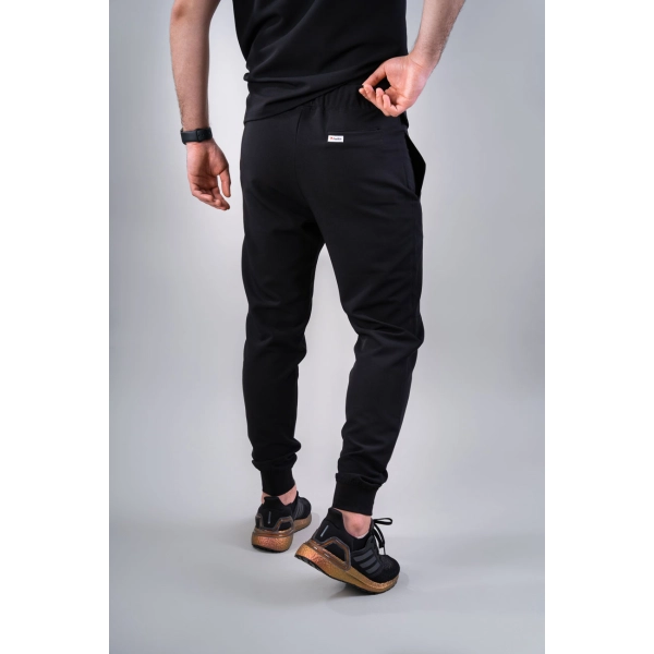 Pantaloni medicali negri bărbați Hooke