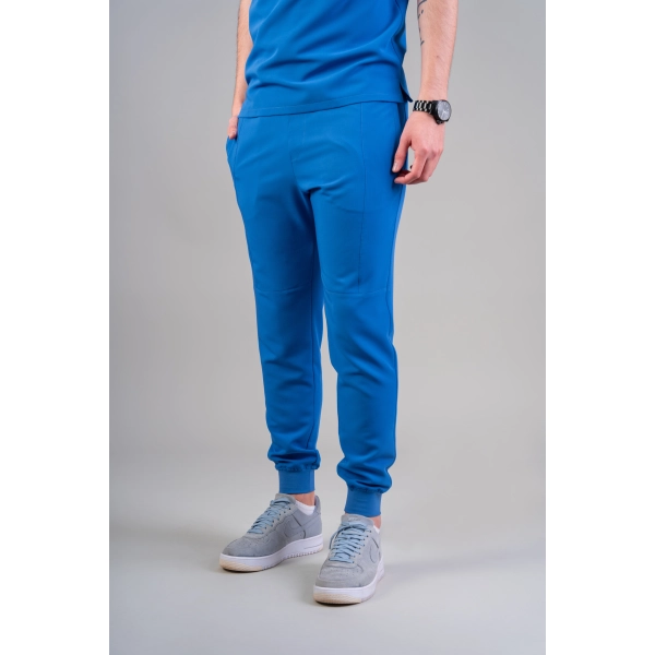 Pantaloni medicali albaștri bărbați Hooke